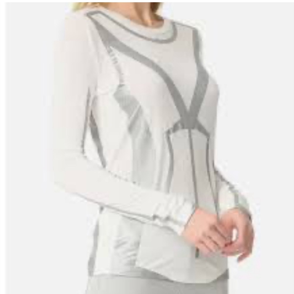 Herve Leger Foil Print Long Sleeve Shirt